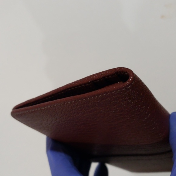 Salvatore Ferragamo Women’s Luxury Wallet | Brown Leather Snap Closure - 7"x3" - Picture 8 of 15